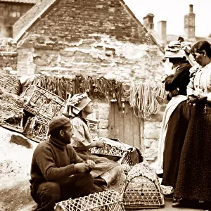 Fishermen in North Yorkshire, possibly Staithes or Whitby