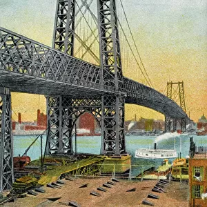 Bridges Premium Framed Print Collection: Williamsburg Bridge