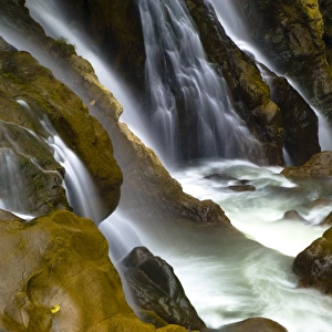 Vietnam, Northern Vietnam, Sapa. Cat Cat Falls, a waterfall in Cat Cat village near Sapa