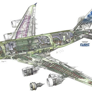 Airbus A380-800 Cutaway Poster For sale as Framed Prints, Photos, Wall ...