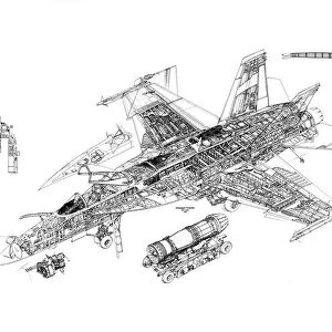 Aeroplanes Premium Framed Print Collection: Boeing Super Hornet