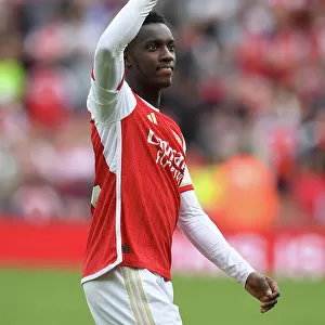Arsenal's Eddie Nketiah Celebrates after Win against Nottingham Forest (2023-24)