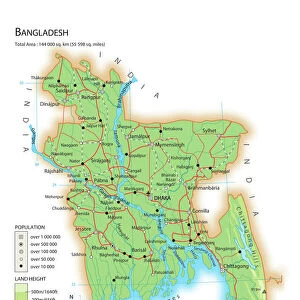 Bangladesh Canvas Print Collection: Maps