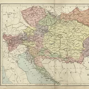 Maps and Charts Canvas Print Collection: Austria