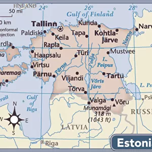Estonia Poster Print Collection: Maps