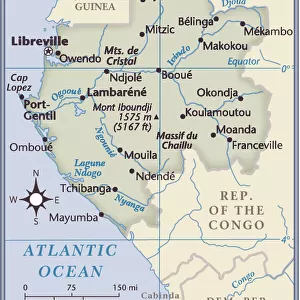 Gabon Canvas Print Collection: Maps
