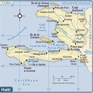 Haiti Premium Framed Print Collection: Maps