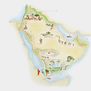 Saudi Arabia Pillow Collection: Maps