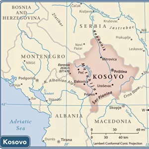Kosovo Mouse Mat Collection: Maps