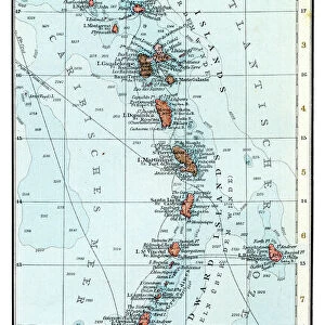 Antigua and Barbuda Framed Print Collection: Maps
