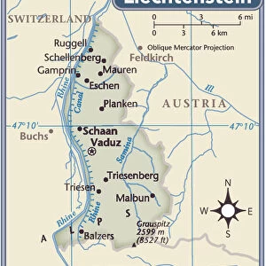 Liechtenstein Mouse Mat Collection: Maps