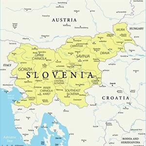 Maps and Charts Premium Framed Print Collection: Slovenia