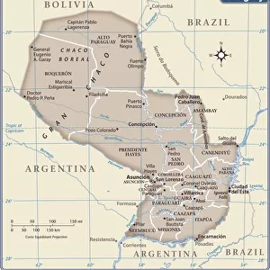 Paraguay Framed Print Collection: Maps