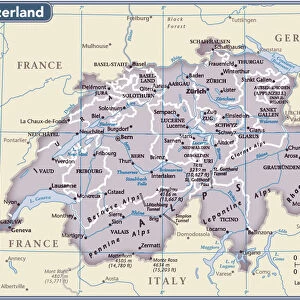 Maps and Charts Photo Mug Collection: Switzerland