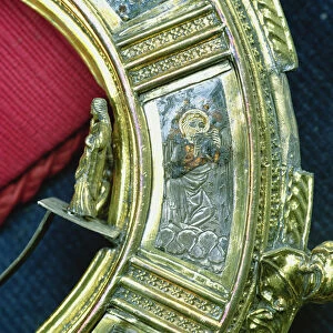 Angel playing the trump, detail from the crozier of William of Wykeham (c