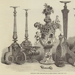 Articles of Virtu from the Sale at Alton Towers (engraving)