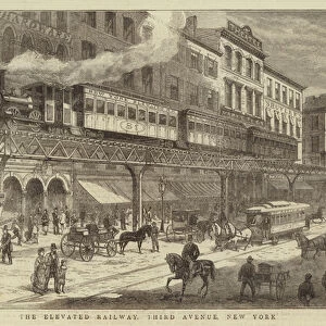 The Elevated Railway, Third Avenue, New York (engraving)