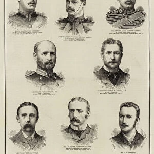 Portraits of Officers and Newspaper Correspondents killed in the Recent Battles in the Soudan (engraving)