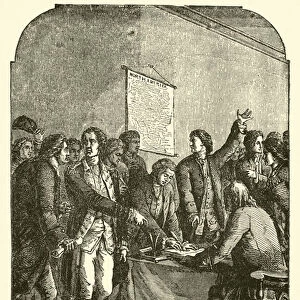 Signing the Declaration of Independence (engraving)