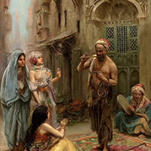 The Snake Charmer, (oil on canvas)