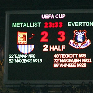 Season 07-08 Metal Print Collection: Metalist Kharkiv v Everton