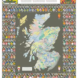 Maps and Charts Pillow Collection: Scotland