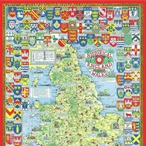 Pictorial Maps and Pictorial History Maps Canvas Print Collection: Pictorial History Maps PORTFOLIO