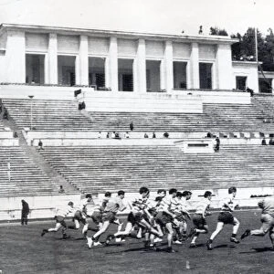 Celtic training at the Estadio Nacional in Lisbon, Portugal on the eve eve of