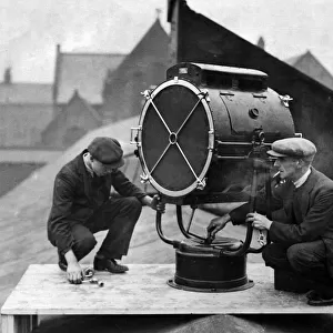 Installing amplifiers at Goodison Park, home to Everton football club