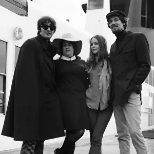 The Mamas and the Papas pop group 1967 L to R Dennis Doherty Cass Elliott