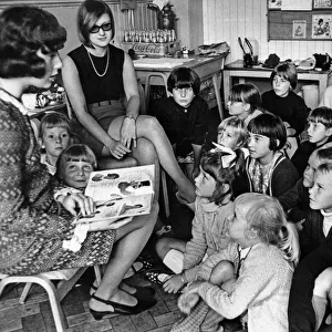 With their mothers at work in the Steinberg and Sons Ltd factory in Hawthorn, Pontypridd