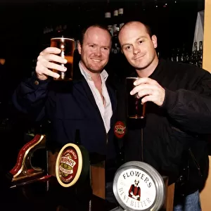 Ross Kemp Actor TV Soap"Eastenders"with Steve McFadden in a pub