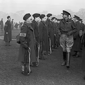 The Sutton Coalfield Battalion of the Warwickshire Home Guard paraded for inspection