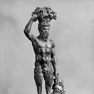 A Satyr, bronze sculpture by Pietro da Barga, in the Museo Nazionale del Bargello, Florence, Tuscany