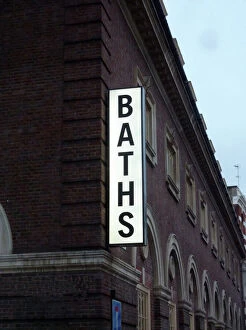 Related Images Photo Mug Collection: Baths sign PLA01_03_0122
