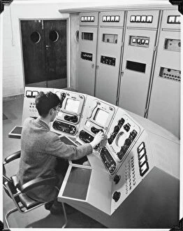 Related Images Poster Print Collection: BBC Transmitter Control Desk, Holme Moss JLP01_05_01_087