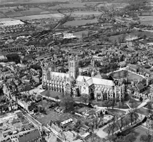 Aerial Views Pillow Collection: Canterbury Cathedral EAW004809