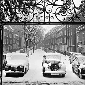 John Gay Metal Print Collection: Cars in the snow a071902