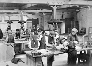 More Lost London Photographic Print Collection: Children labelling tins of tea c. 1910, Butlers Wharf BB87_09690