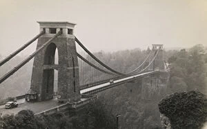 Historic Images Pillow Collection: Clifton Suspension Bridge JRU01_01_225