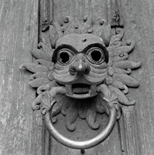 Eric de Mare Collection (1955-1980) Metal Print Collection: Durham Cathedral door knocker a98_05177