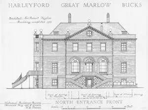 Illustrations and Engravings Framed Print Collection: Harleyford Manor, Great Marlow MD63_00470