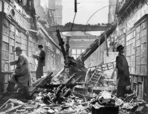 Related Images Jigsaw Puzzle Collection: Holland House library after an air raid BB83_04456