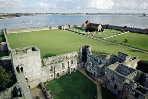 Ancient fortifications Canvas Print Collection: Portchester Castle K991184