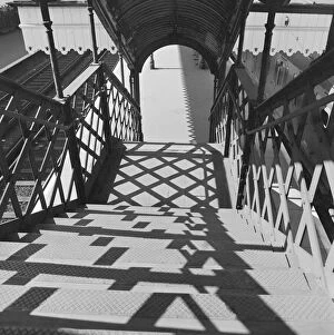 John Gay Tote Bag Collection: Railway station footbridge a062678