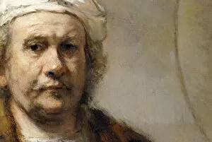 Holland House Canvas Print Collection: Rembrandt - Self Portrait (detail) N910003