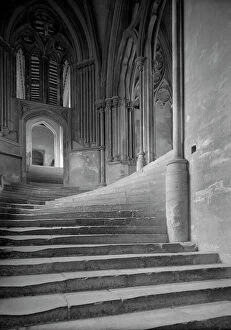 Historic Images 1900s - 1910s Metal Print Collection: Sea of Steps, Wells Cathedral a66_00136