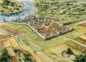 Rivers Canvas Print Collection: Segedunum Roman Fort J960244
