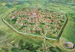 Roman Roman Metal Print Collection: Silchester Roman City Walls J950063