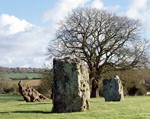 Stone Circles Canvas Print Collection: Stanton Drew Circles and Cove K971814